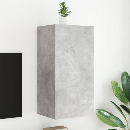 Nástěnná Tv Skříňka S Led Osvětlením Betonově Šedá