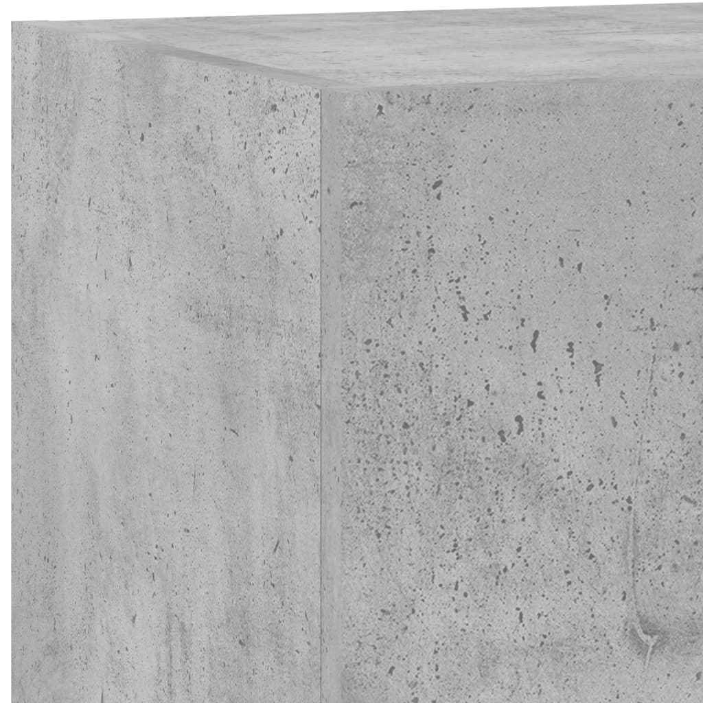 Nástěnná Tv Skříňka S Led Osvětlením Betonově Šedá