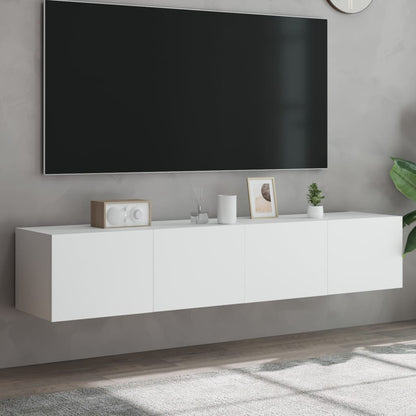 Nástěnná Tv Skříňka S Led Osvětlením Betonově Šedá