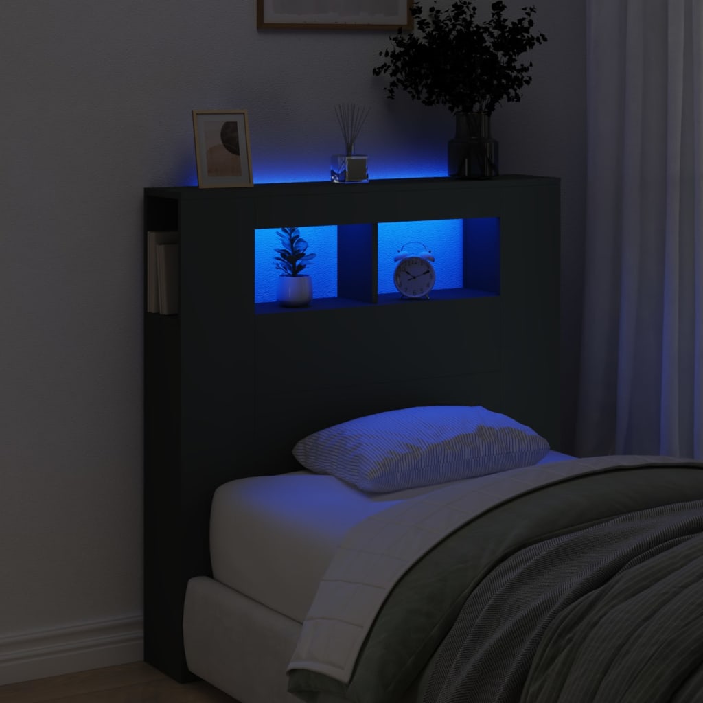 Čelo Postele S Led 100 X 18,5 X 103,5 Cm Kompozit