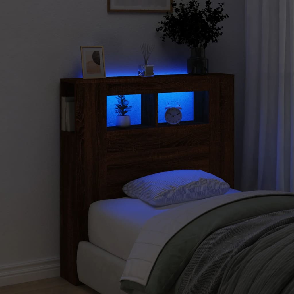 Čelo Postele S Led 100 X 18,5 X 103,5 Cm Kompozit
