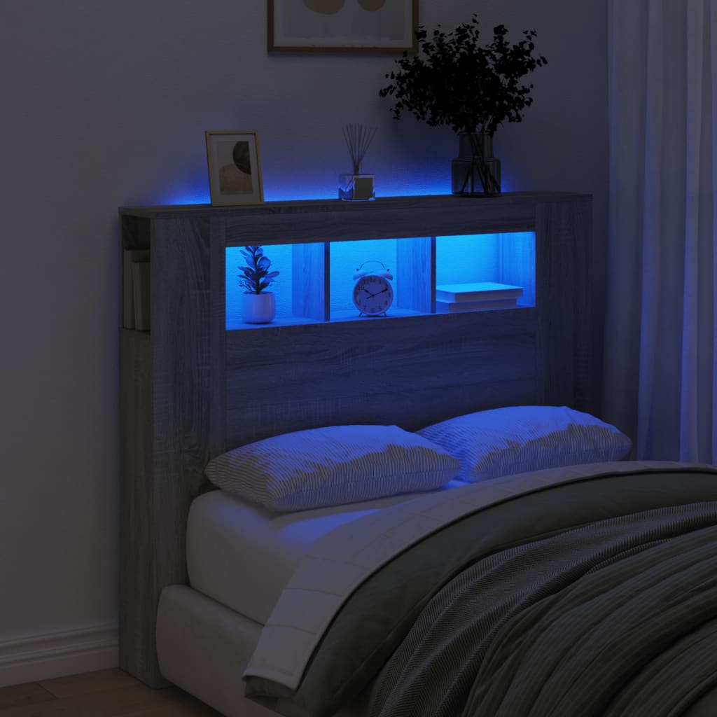 Čelo Postele S Led 100 X 18,5 X 103,5 Cm Kompozit