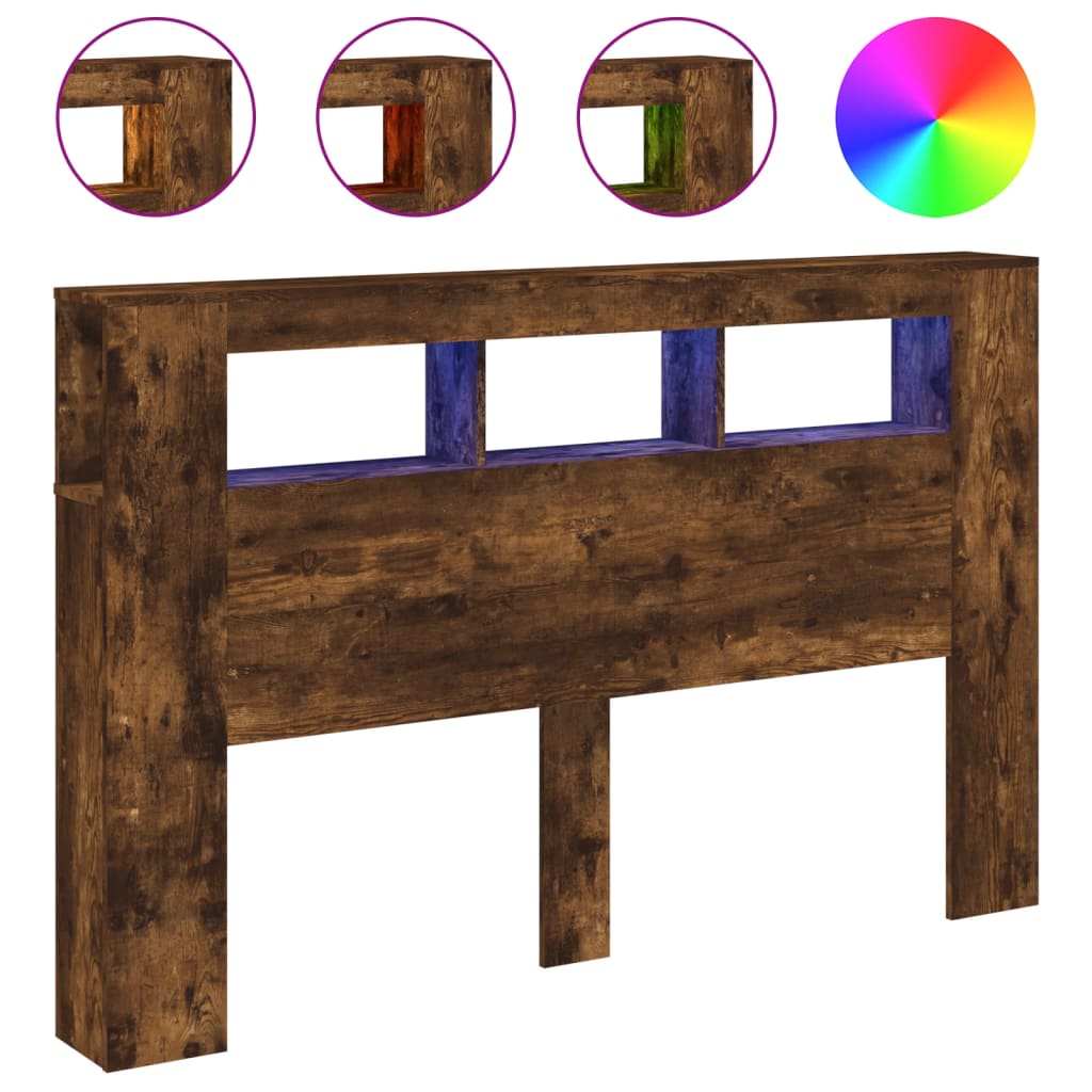 Čelo Postele S Led 160 X 18,5 X 103,5 Cm Kompozit