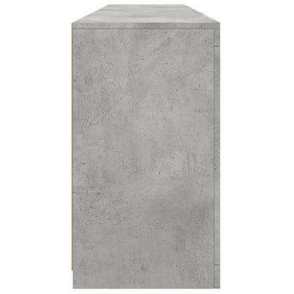 Příborník S Led Osvětlením Betonově Šedý 162 X 37 X 67 Cm