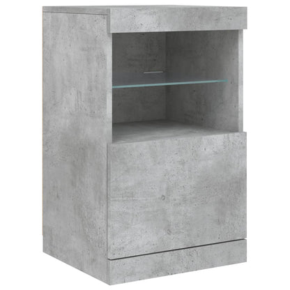 Příborník S Led Osvětlením Betonově Šedý 162 X 37 X 67 Cm