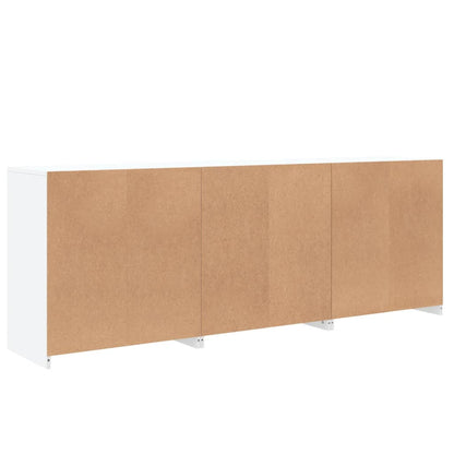 Příborník S Led Osvětlením Bílý 181,5 X 37 X 67 Cm