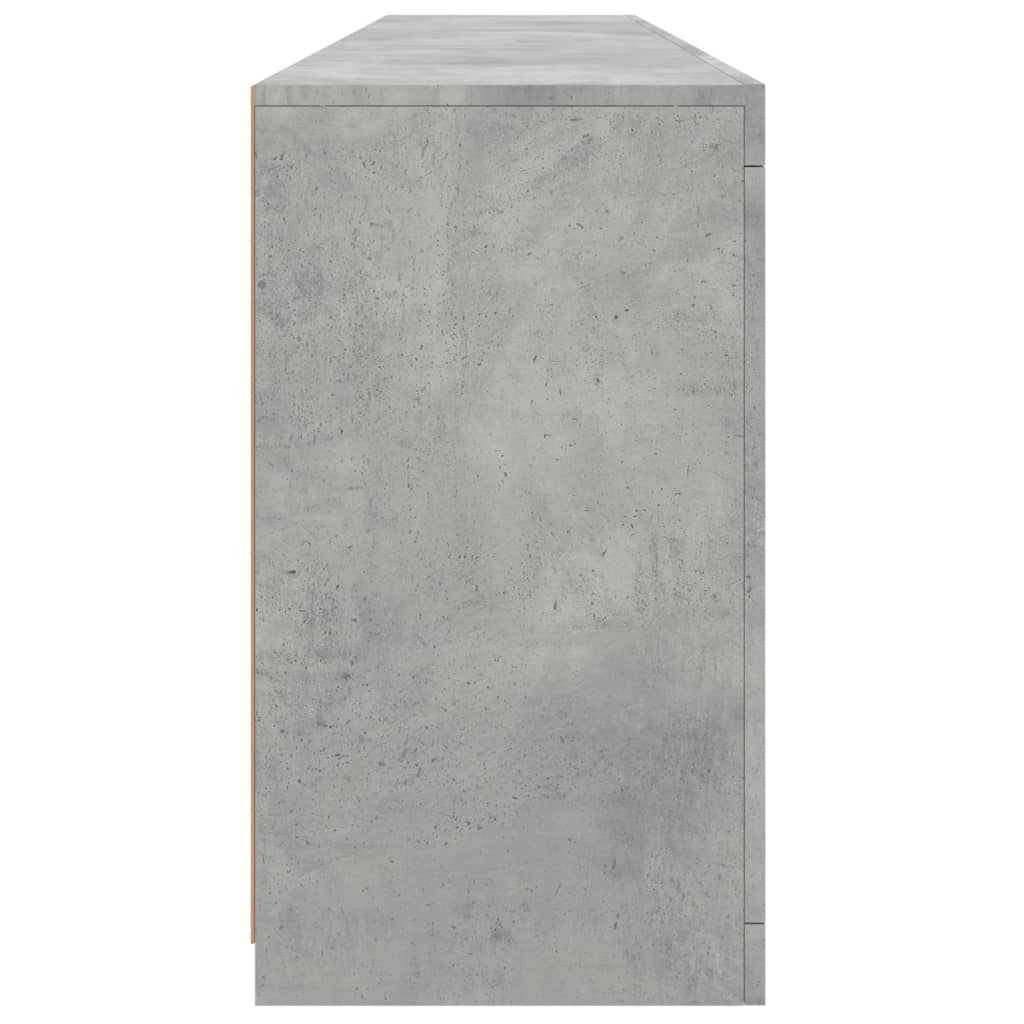 Příborník S Led Osvětlením Betonově Šedý 181,5 X 37 X 67 Cm