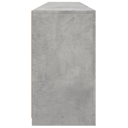 Příborník S Led Osvětlením Betonově Šedý 181,5 X 37 X 67 Cm