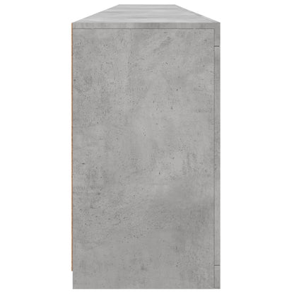 Příborník S Led Osvětlením Betonově Šedý 283 X 37 X 67 Cm