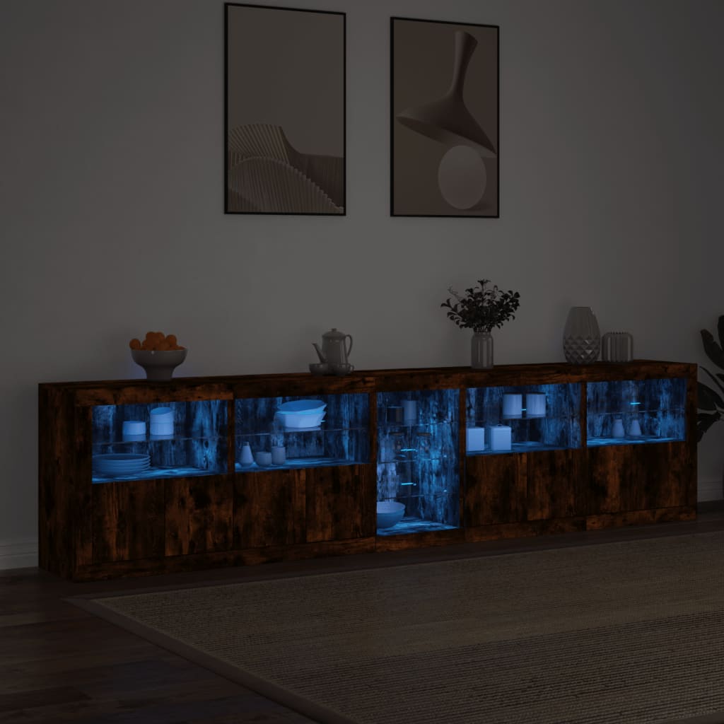Příborník S Led Osvětlením 283 X 37 X 67 Cm