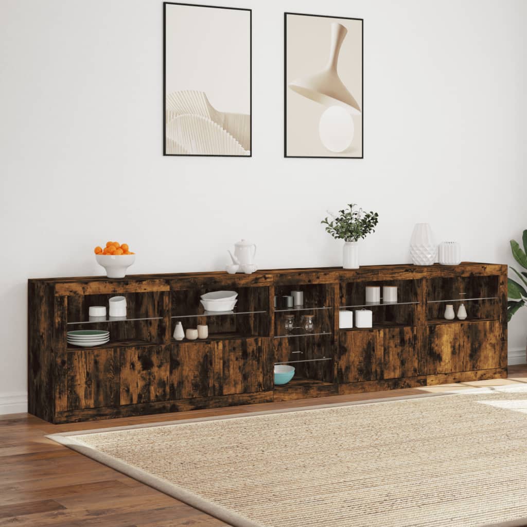 Příborník S Led Osvětlením 283 X 37 X 67 Cm