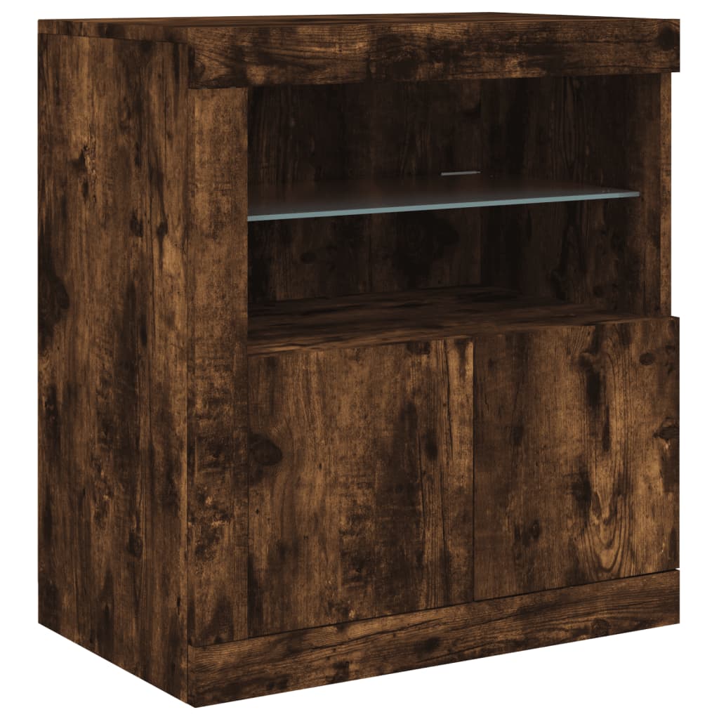 Příborník S Led Osvětlením 283 X 37 X 67 Cm