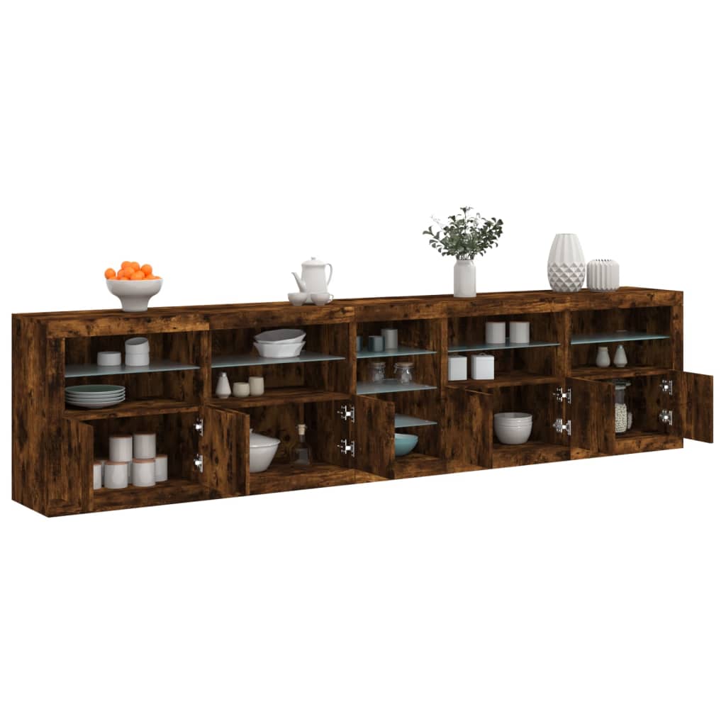 Příborník S Led Osvětlením 283 X 37 X 67 Cm