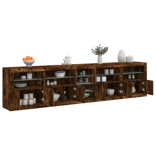 Příborník S Led Osvětlením 283 X 37 X 67 Cm