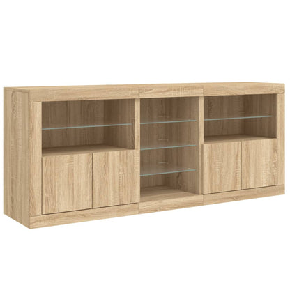 Příborník S Led Osvětlením 162 X 37 X 67 Cm