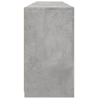 Příborník S Led Osvětlením Betonově Šedý 181,5 X 37 X 67 Cm