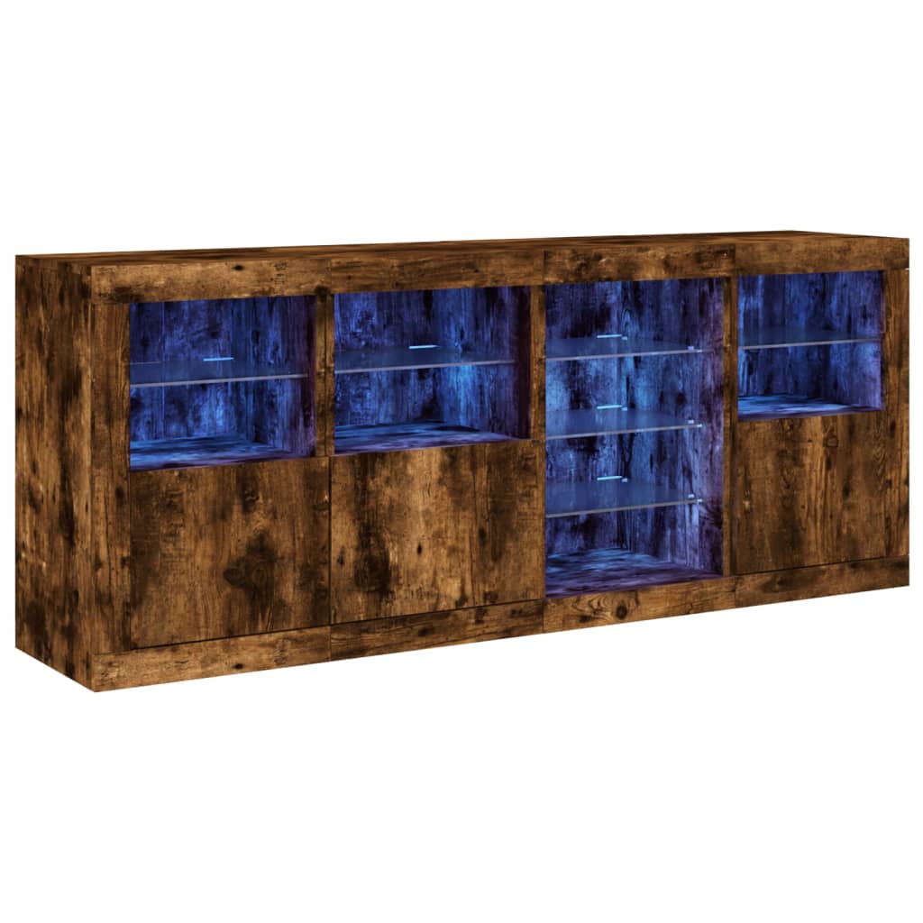 Příborník S Led Osvětlením 164 X 37 X 67 Cm