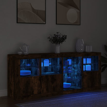 Příborník S Led Osvětlením 164 X 37 X 67 Cm