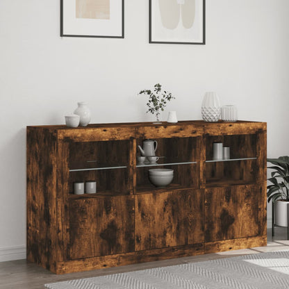 Příborník S Led Osvětlením 123 X 37 X 67 Cm