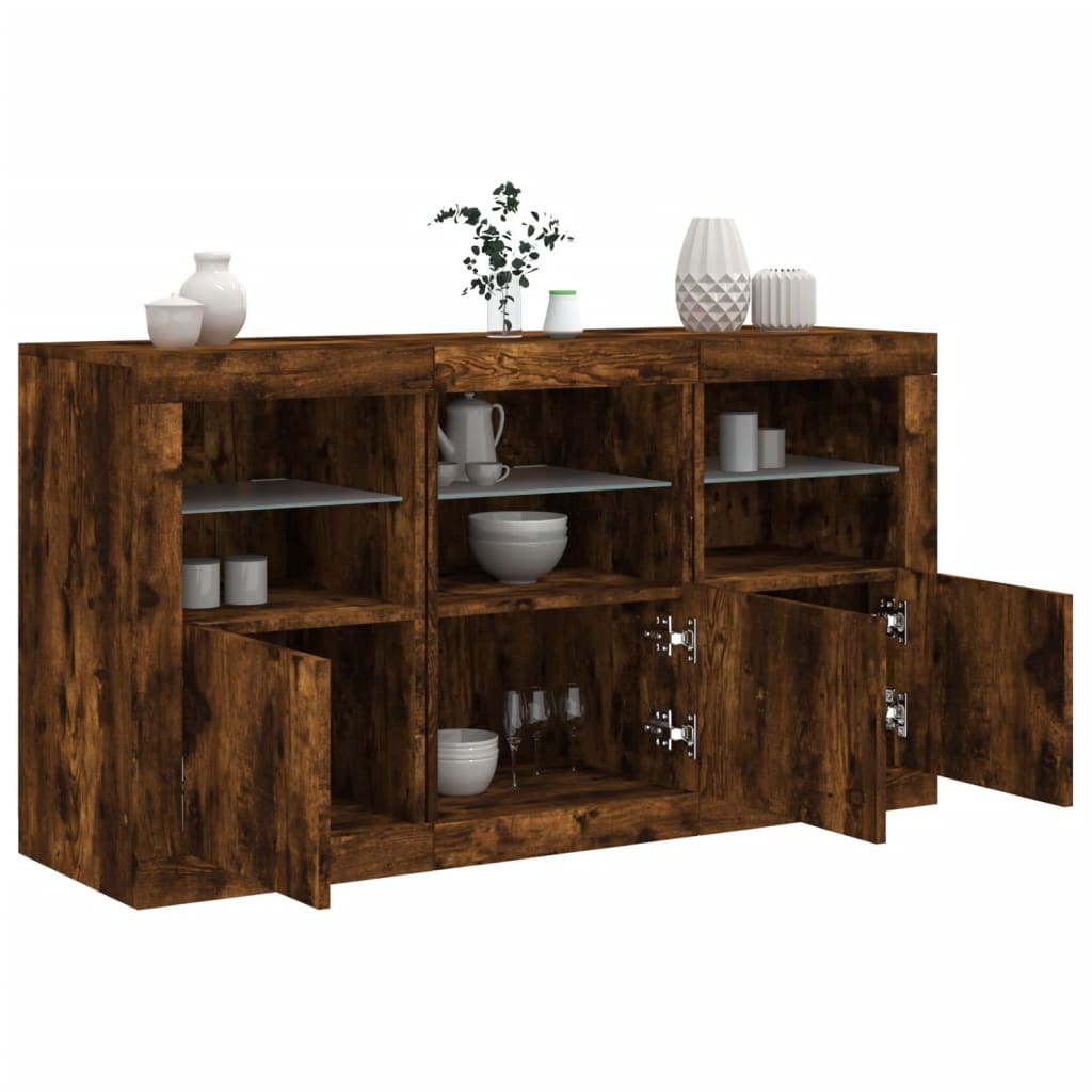Příborník S Led Osvětlením 123 X 37 X 67 Cm