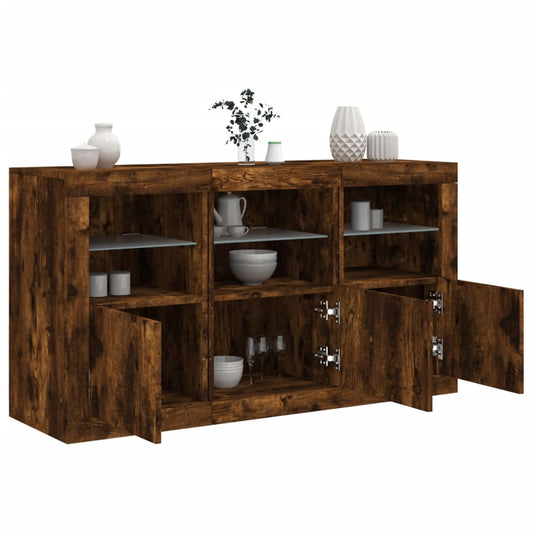 Příborník S Led Osvětlením 123 X 37 X 67 Cm