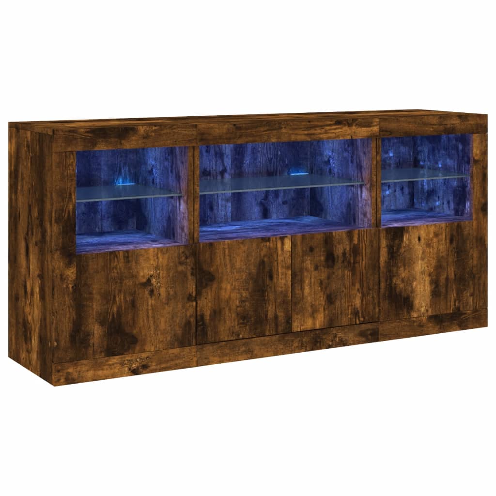 Příborník S Led Osvětlením 142,5 X 37 X 67 Cm