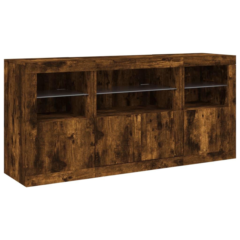 Příborník S Led Osvětlením 142,5 X 37 X 67 Cm