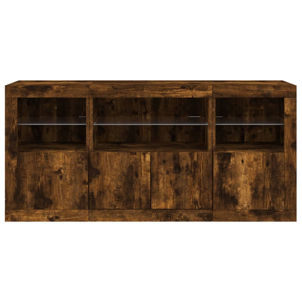Příborník S Led Osvětlením 142,5 X 37 X 67 Cm
