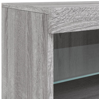 Příborník S Led Osvětlením Šedý Sonoma 142,5 X 37 X 67 Cm