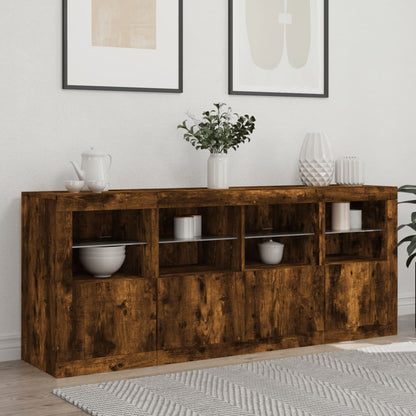 Příborník S Led Osvětlením 163 X 37 X 67 Cm