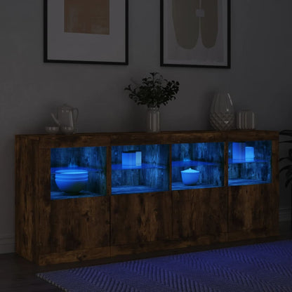 Příborník S Led Osvětlením 163 X 37 X 67 Cm