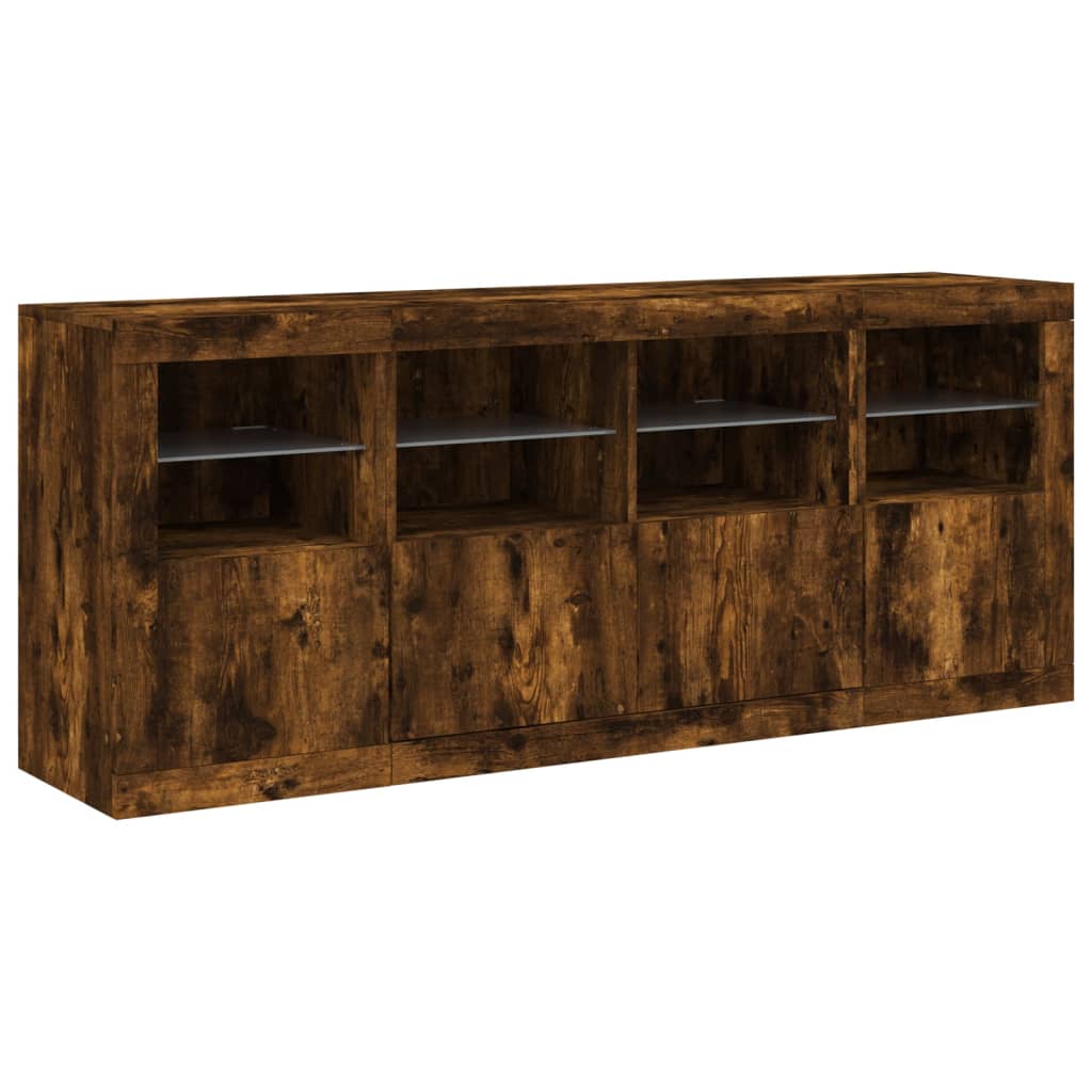 Příborník S Led Osvětlením 163 X 37 X 67 Cm