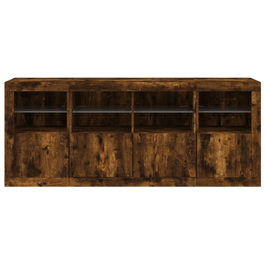 Příborník S Led Osvětlením 163 X 37 X 67 Cm