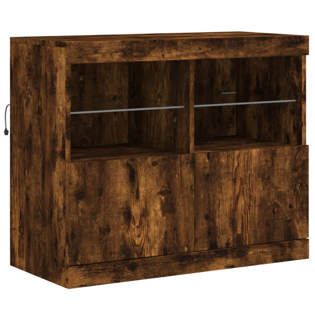 Příborník S Led Osvětlením 163 X 37 X 67 Cm