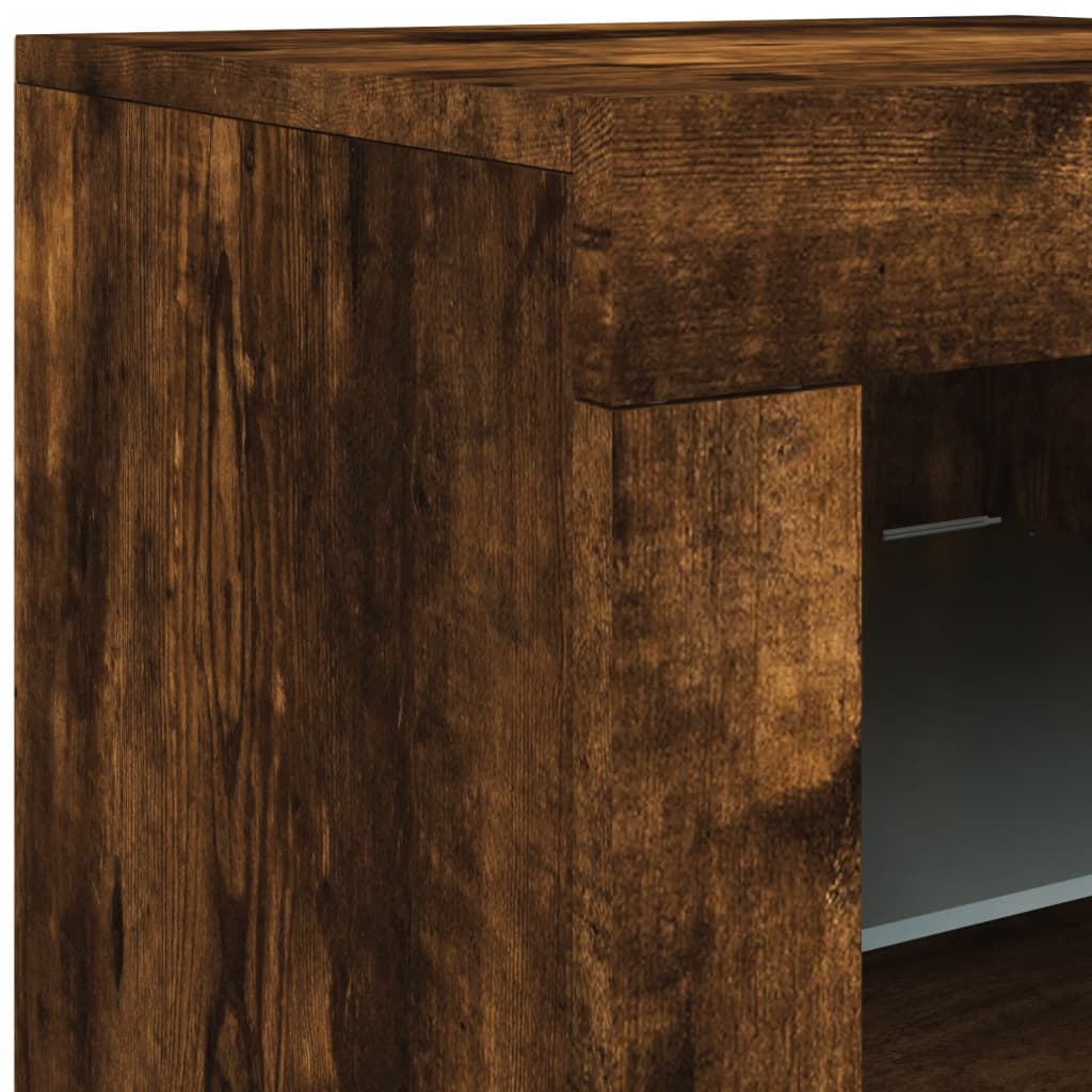 Příborník S Led Osvětlením 163 X 37 X 67 Cm