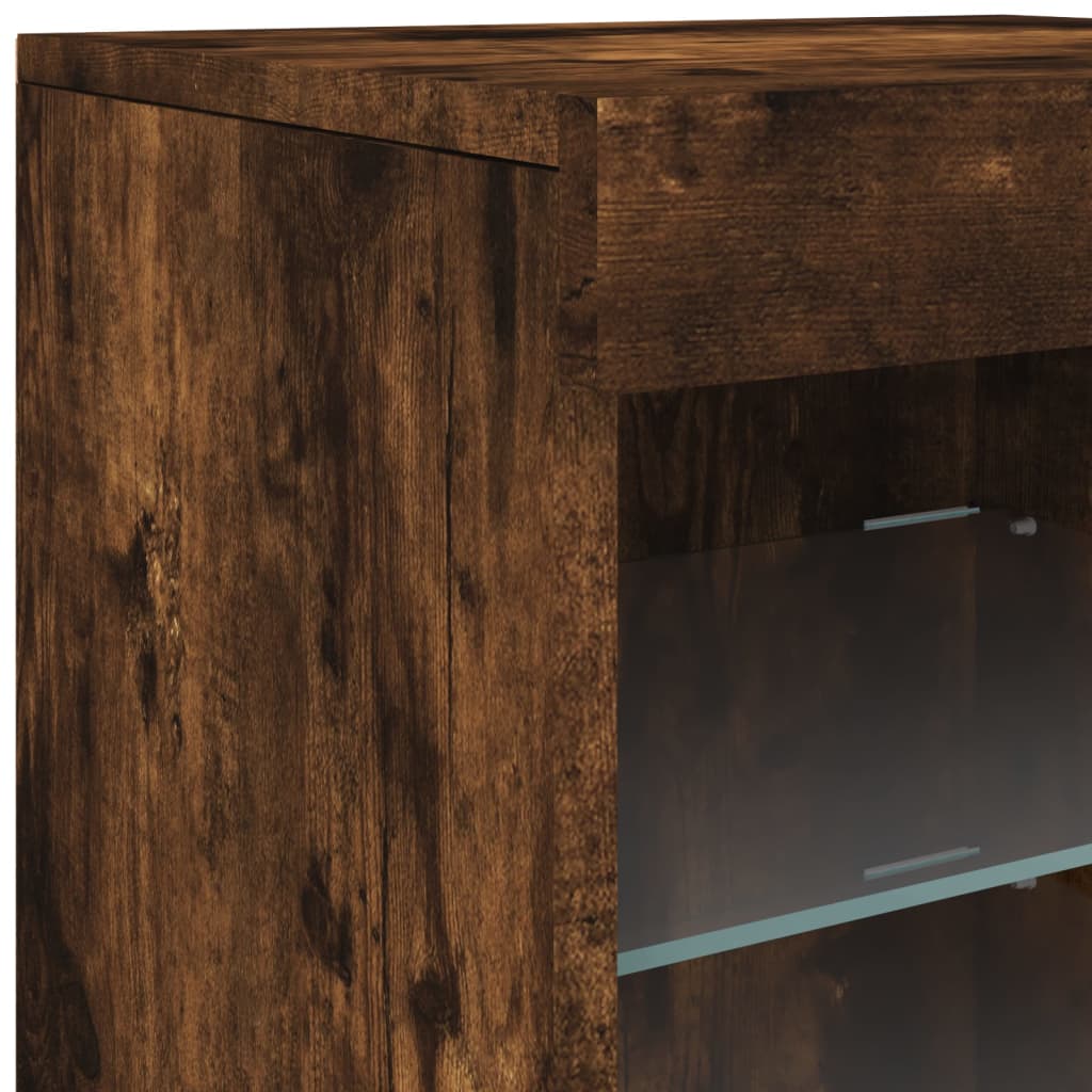 Příborník S Led Osvětlením 123 X 37 X 67 Cm