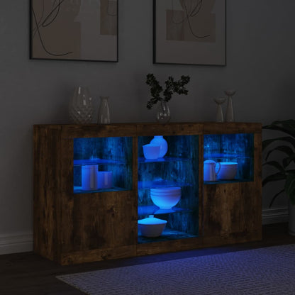 Příborník S Led Osvětlením 123 X 37 X 67 Cm