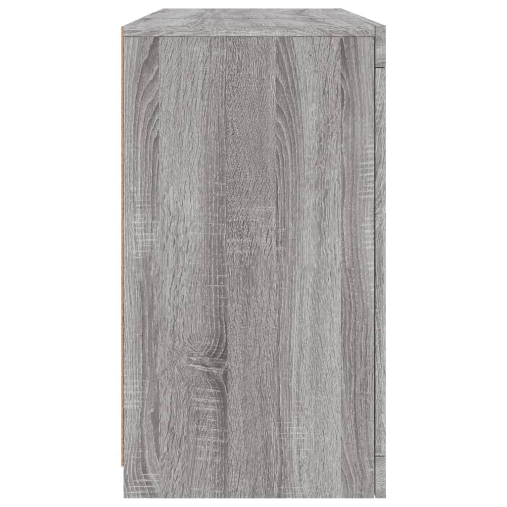 Příborník S Led Osvětlením Šedý Sonoma 123 X 37 X 67 Cm