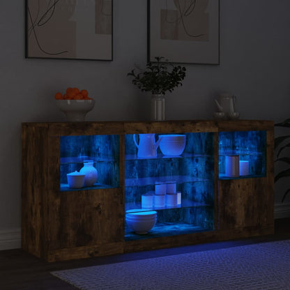 Příborník S Led Osvětlením 142,5 X 37 X 67 Cm