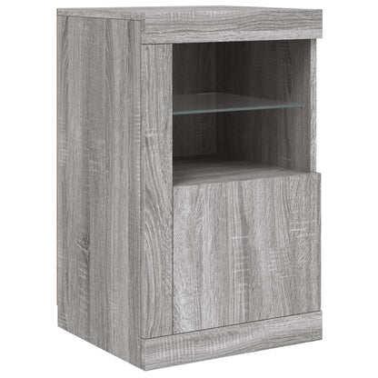 Příborník S Led Osvětlením Šedý Sonoma 142,5 X 37 X 67 Cm