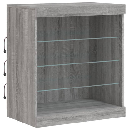 Příborník S Led Osvětlením Šedý Sonoma 142,5 X 37 X 67 Cm