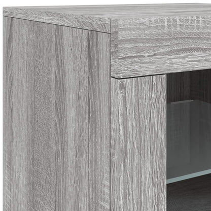 Příborník S Led Osvětlením Šedý Sonoma 142,5 X 37 X 67 Cm