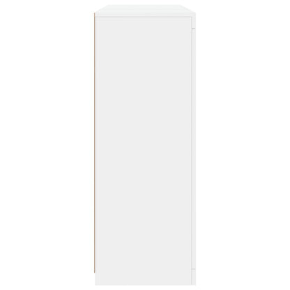 Příborníky S Led Osvětlením 3 Ks Bílé Kompozitní Dřevo