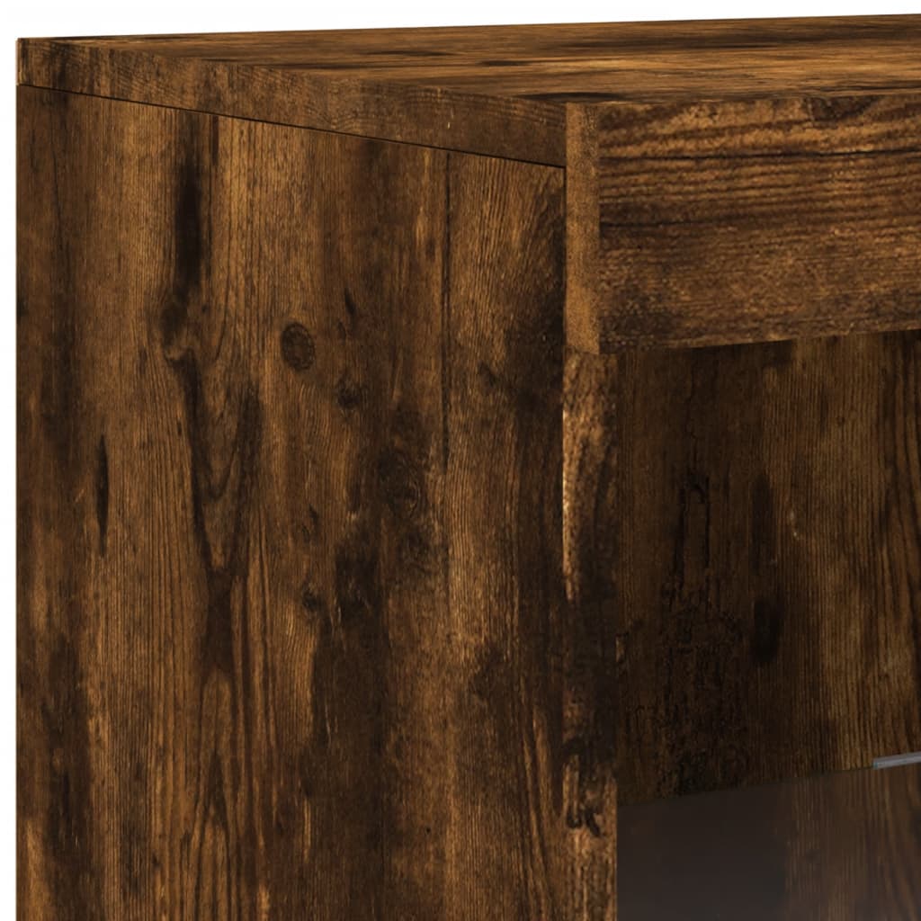 Příborníky S Led Osvětlením 3 Ks Kompozitní Dřevo