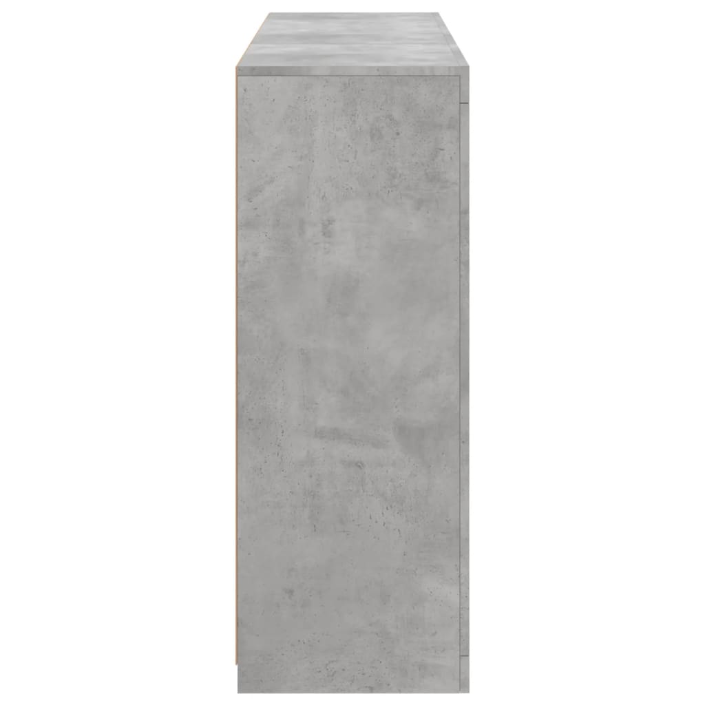 Příborníky S Led Osvětlením 3 Ks Betonově Šedé Kompozitní Dřevo