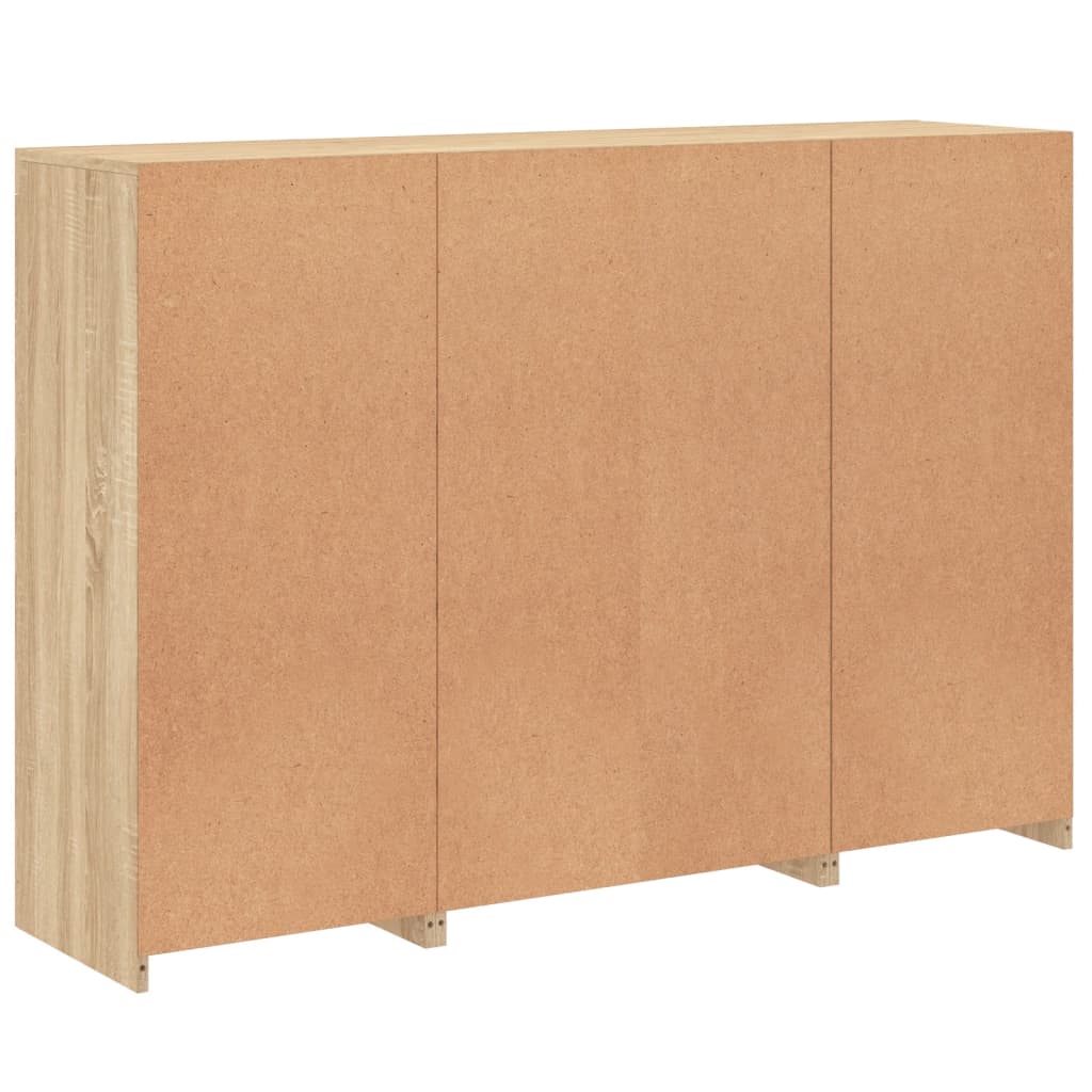 Příborníky S Led Osvětlením 3 Ks Kompozitní Dřevo