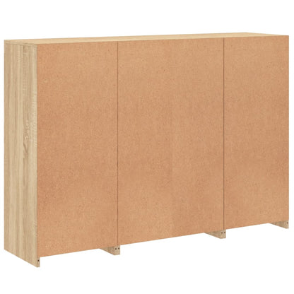 Příborníky S Led Osvětlením 3 Ks Kompozitní Dřevo