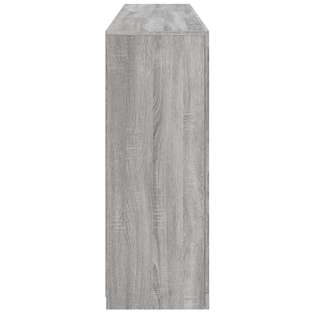 Příborník S Led Osvětlením Šedý Sonoma 162 X 37 X 100 Cm