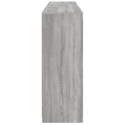 Příborník S Led Osvětlením Šedý Sonoma 162 X 37 X 100 Cm