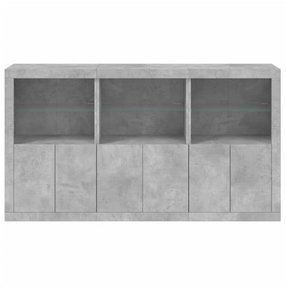 Příborník S Led Osvětlením Betonově Šedý 181,5 X 37 X 100 Cm
